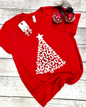 Cheetah Christmas Tree Tee