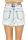 Risen High rise acid wash shorts