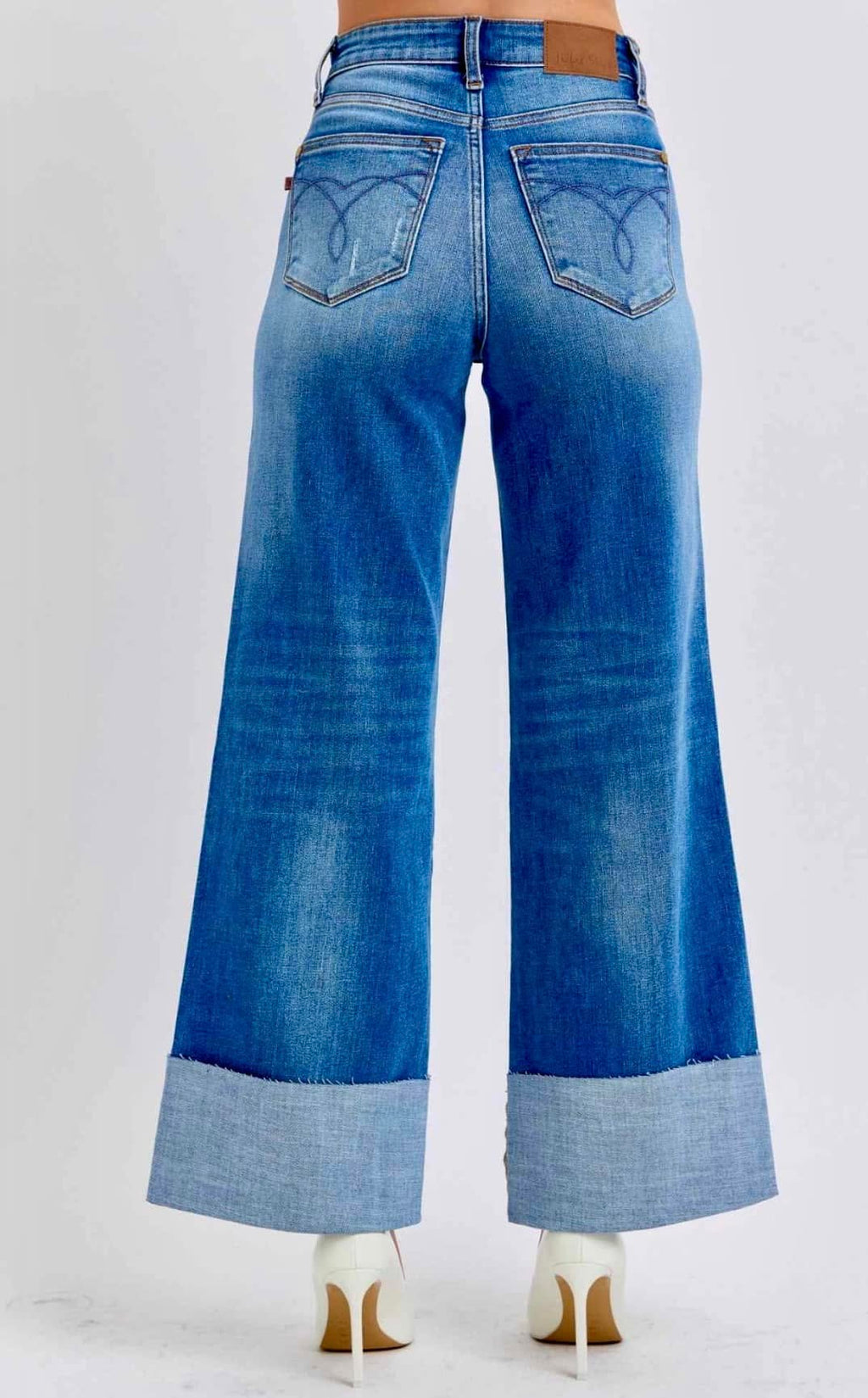 Judy blue Cuffed wide leg jeans