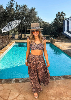 Leopard 3 piece swim set