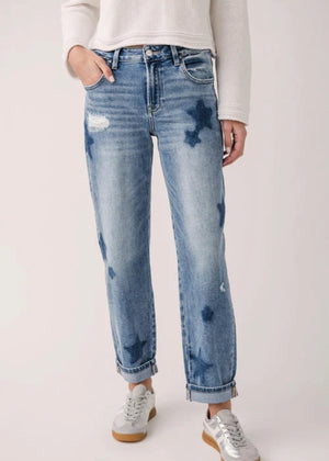 Risen Midrise Star Boyfriend Jeans