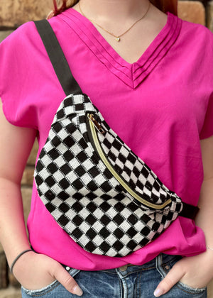 Checkered Fanny pack