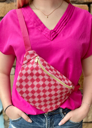 Checkered Fanny pack