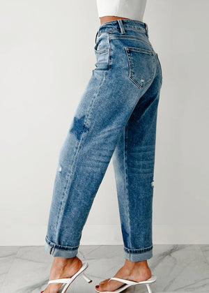 Risen Midrise Star Boyfriend Jeans