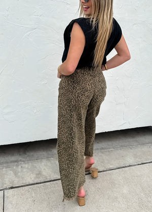 Blakeley Leopard barrel jeans