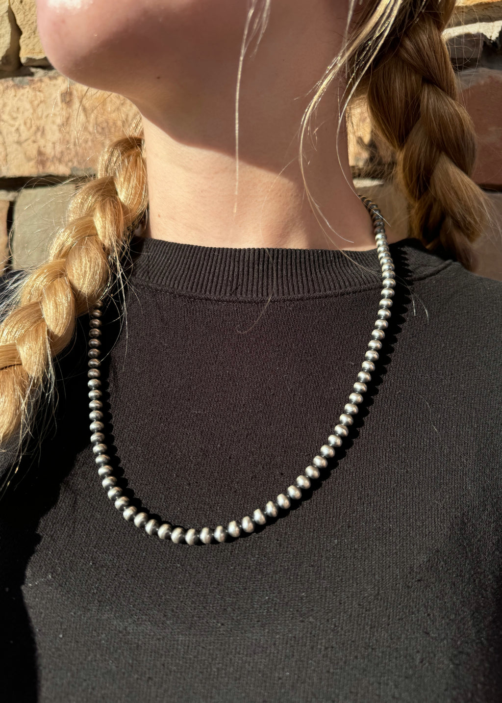 24" 6mm Navajo pearl necklace