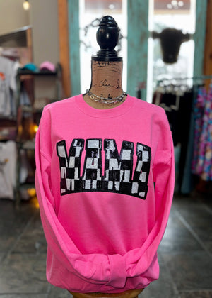 Mama Checkered Crewneck