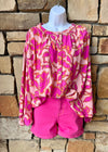 Batwing floral top